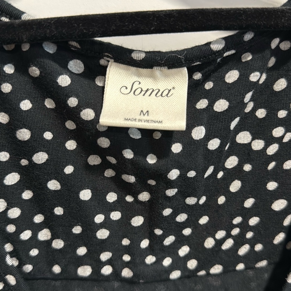Soma Cool Nights V Neck Nightgown Sleepshirt - Picture 4 of 9